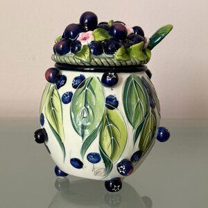 J McCall 2004 Blue Sky Clayworks Blueberry Sugar Bowl